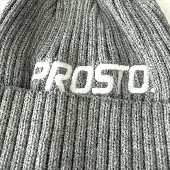 Popular Polish Brand PROSTO - Gray Knit Beanie - Picture 3 of 6